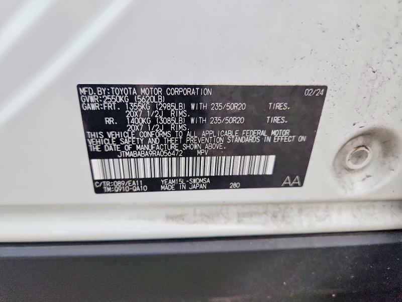 Aukcja sprzedaży 2024 Subaru Solterra, vin: JTMABABA9RA056472, numer aukcji: 62838566