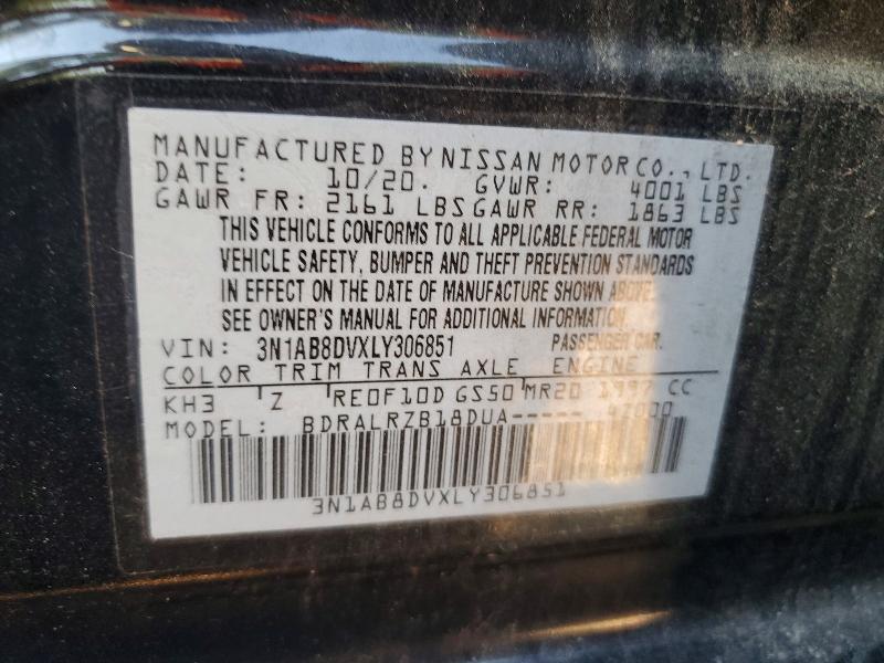 Продаж на аукціоні авто 2020 Nissan Sentra, vin: 3N1AB8DVXLY306851, номер лоту: 60877166