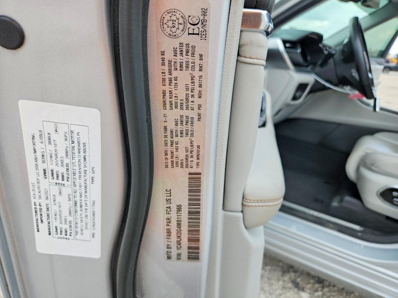 Aukcja sprzedaży 2021 Jeep Grand Cherokee, vin: 1C4RJKDG4M8117966, numer aukcji: 58459606