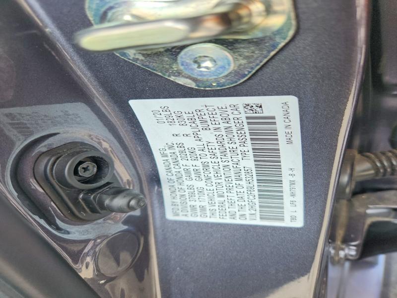 Продаж на аукціоні авто 2020 Honda Civic, vin: 2HGFC2F69LH532857, номер лоту: 59585216