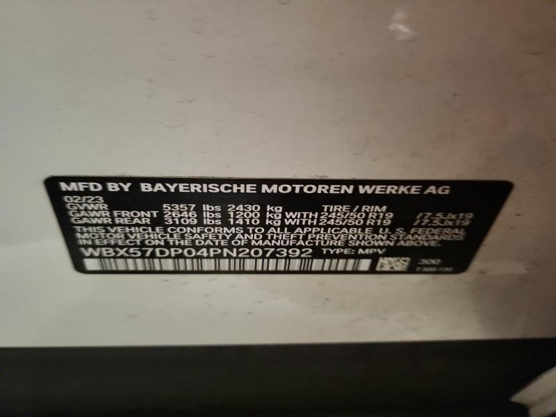 59275676 :رقم المزاد ، WBX57DP04PN207392 vin ، 2023 Bmw X3 مزاد بيع