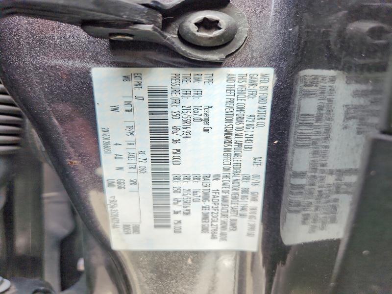 2016 Ford Focus მანქანა იყიდება აუქციონზე, vin: 1FADP3F23GL276646, აუქციონის ნომერი: 63315926