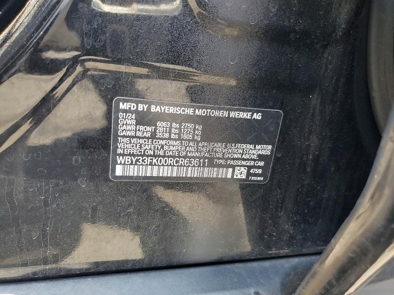 Aukcja sprzedaży 2024 Bmw I5, vin: WBY33FK00RCR63611, numer aukcji: 59660336