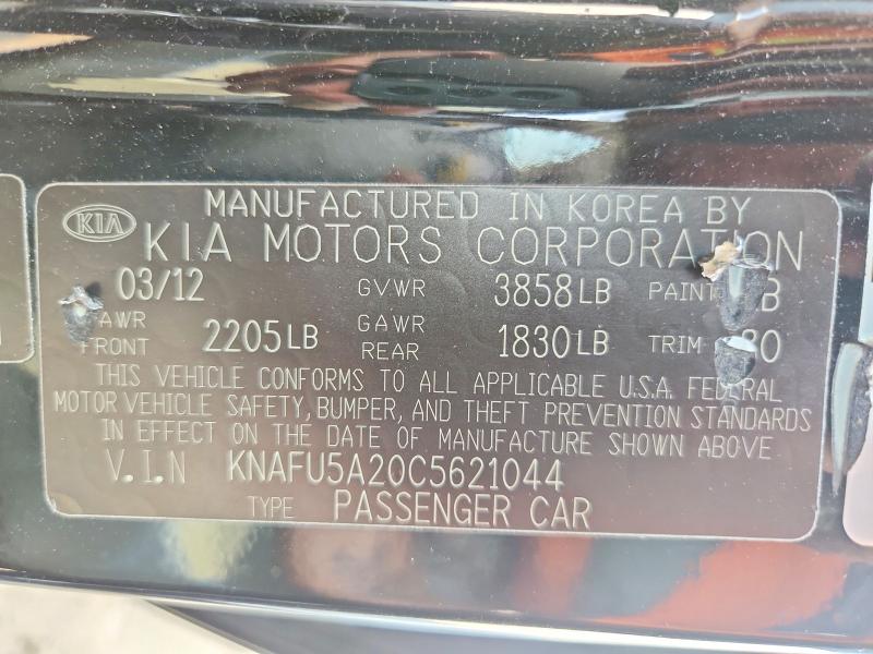 Aukcja sprzedaży 2012 Kia Forte, vin: KNAFU5A20C5621044, numer aukcji: 61541256