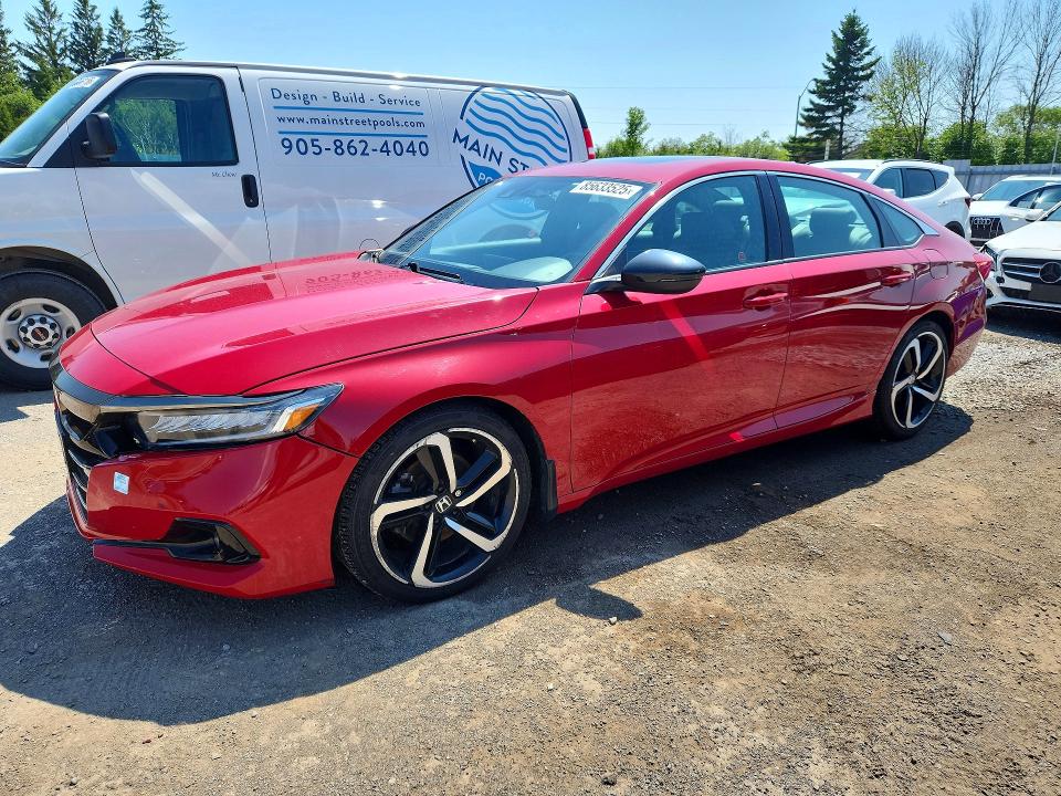 85633525 :رقم المزاد ، 1HGCV1F38NA801302 vin ، 2022 Honda Accord مزاد بيع