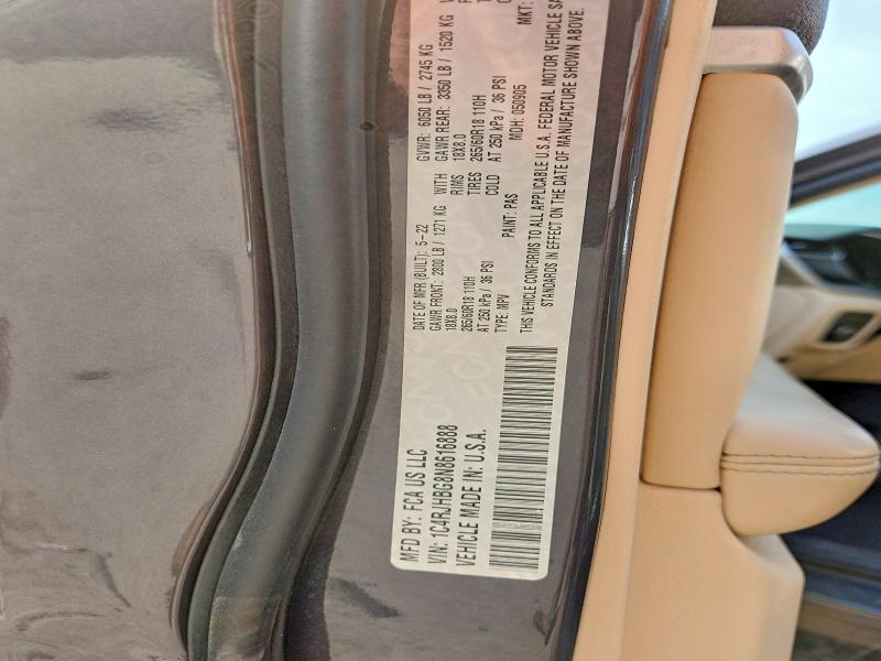 Продаж на аукціоні авто 2022 Jeep Grand Cherokee, vin: 1C4RJHBG8N8616888, номер лоту: 61614486