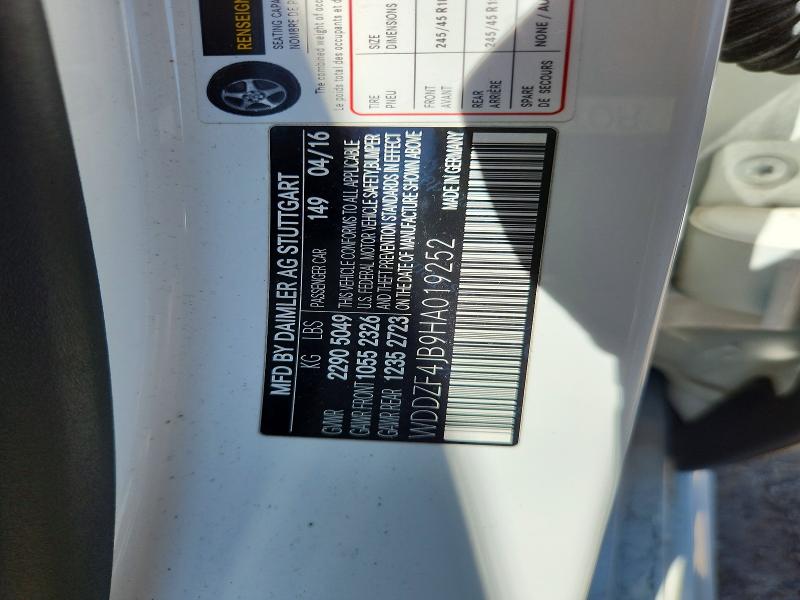 Продажа на аукционе авто 2017 Mercedes-benz E, vin: WDDZF4JB9HA019252, номер лота: 59219476