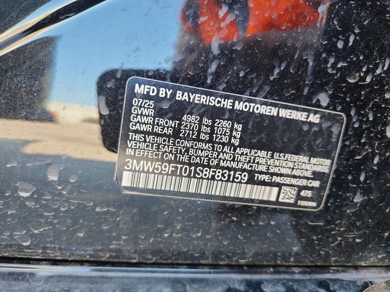 Aukcja sprzedaży 2025 Bmw M340i, vin: 3MW59FT01S8F83159, numer aukcji: 59868016
