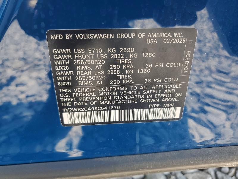 Auction sale of the 2025 Volkswagen Atlas, vin: 1V2WR2CA9SC541676, lot number: 60520426