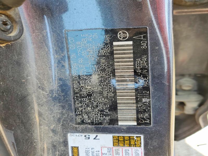 Aukcja sprzedaży 2008 Toyota Prius, vin: JTDKB20U783297070, numer aukcji: 60308346