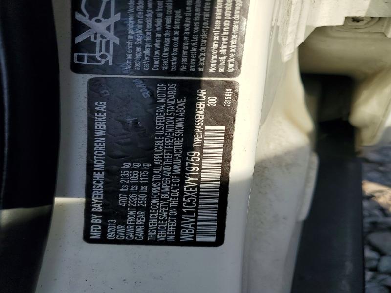 2014 Bmw X1 მანქანა იყიდება აუქციონზე, vin: WBAVL1C5XEVY19759, აუქციონის ნომერი: 58953376