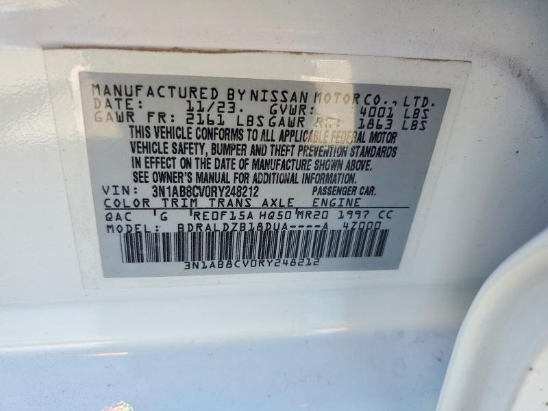 60488246 :رقم المزاد ، 3N1AB8CV0RY248212 vin ، 2024 Nissan Sentra مزاد بيع