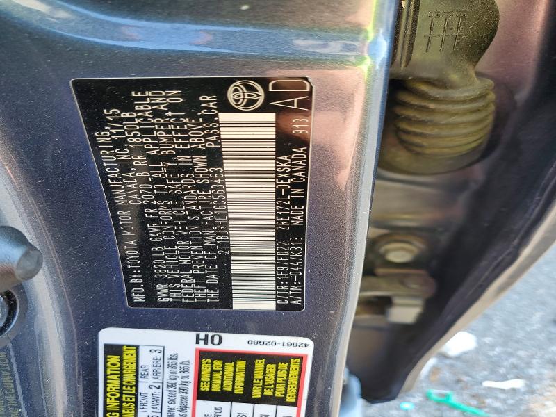 59626176 :رقم المزاد ، 2T1BURHE1GC563463 vin ، 2016 Toyota Corolla مزاد بيع