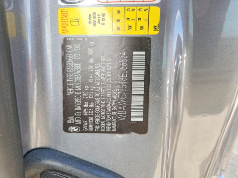 Продаж на аукціоні авто 2008 Bmw 335, vin: WBAWC73548E066824, номер лоту: 57608206