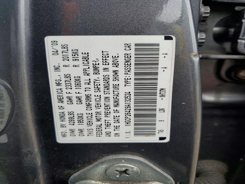 Aukcja sprzedaży 2009 Honda Accord, vin: 1HGCP26429A132524, numer aukcji: 85991415