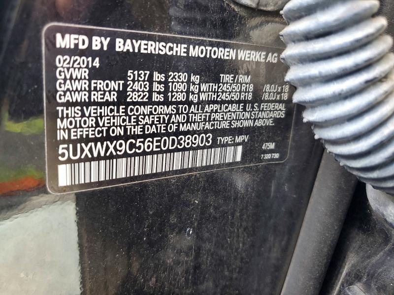 56531046 :رقم المزاد ، 5UXWX9C56E0D38903 vin ، 2014 Bmw X3 مزاد بيع