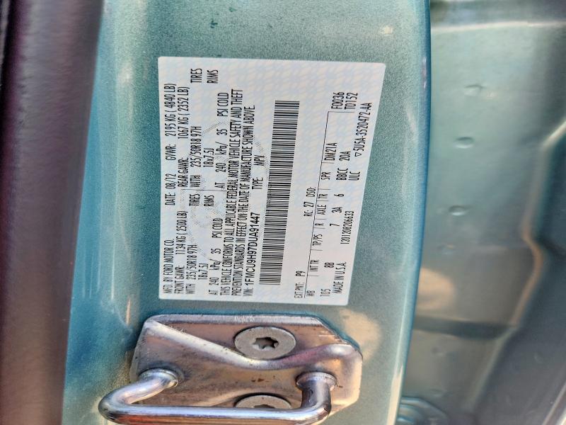 2013 Ford Escape მანქანა იყიდება აუქციონზე, vin: 1FMCU9H97DUA91447, აუქციონის ნომერი: 62746616