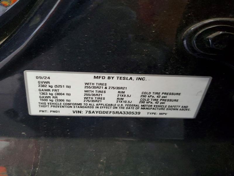 Aukcja sprzedaży 2024 Tesla Model Y, vin: 7SAYGDEF5RA330539, numer aukcji: 60411356