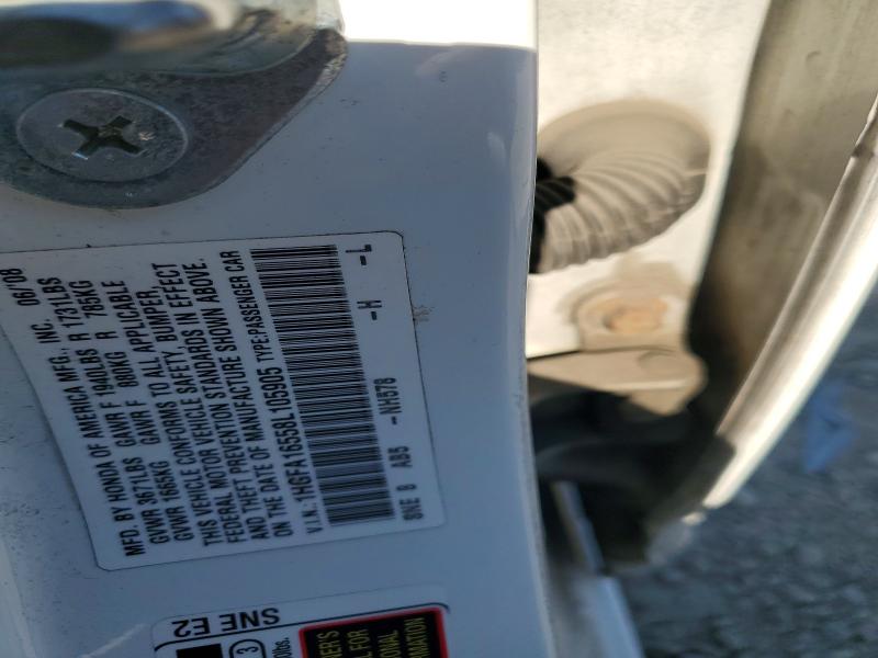 60622756 :رقم المزاد ، 1HGFA16558L105905 vin ، 2008 Honda Civic مزاد بيع