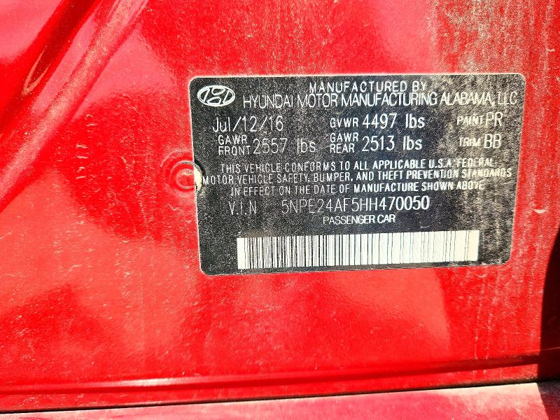 Aukcja sprzedaży 2017 Hyundai Sonata, vin: 5NPE24AF5HH470050, numer aukcji: 62583456