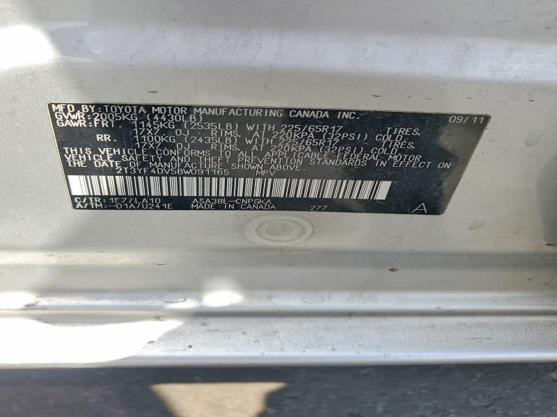 Продаж на аукціоні авто 2011 Toyota Rav4, vin: 2T3YF4DV5BW091165, номер лоту: 61733466