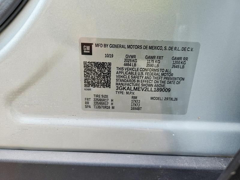 Продаж на аукціоні авто 2020 Gmc Terrain, vin: 3GKALMEV2LL189009, номер лоту: 59868726