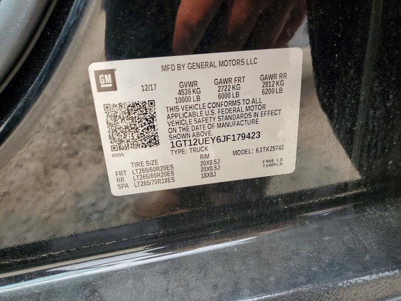 Продажа на аукционе авто 2018 Gmc Sierra, vin: 1GT12UEY6JF179423, номер лота: 60748666