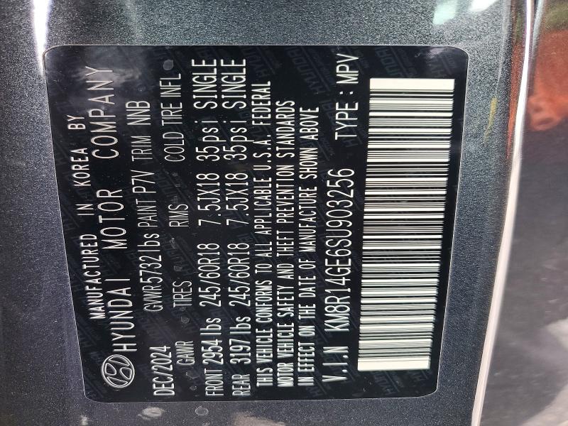 61707146 :رقم المزاد ، KM8R14GE6SU903256 vin ، 2025 Hyundai Palisade مزاد بيع