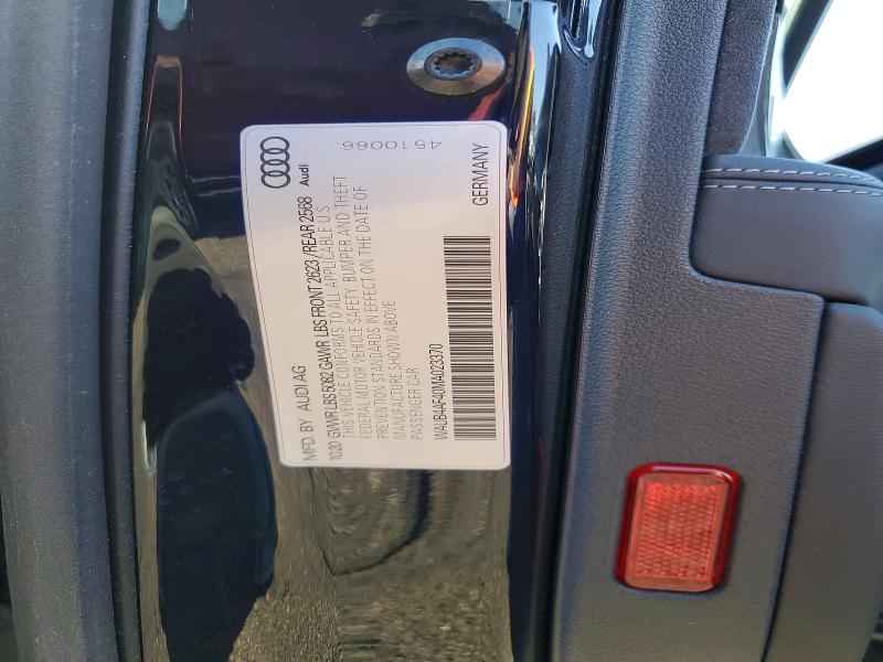 61908846 :رقم المزاد ، WAUB4AF40MA023370 vin ، 2021 Audi S4 مزاد بيع