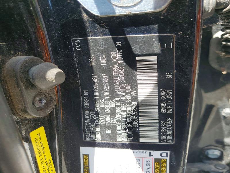 2016 Toyota 4runner მანქანა იყიდება აუქციონზე, vin: JTEBU5JR5G5362468, აუქციონის ნომერი: 61889396