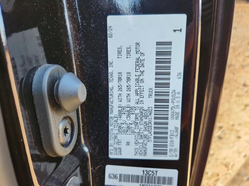 Продаж на аукціоні авто 2024 Toyota Tundra, vin: 5TFLA5DB3RX174023, номер лоту: 59331256
