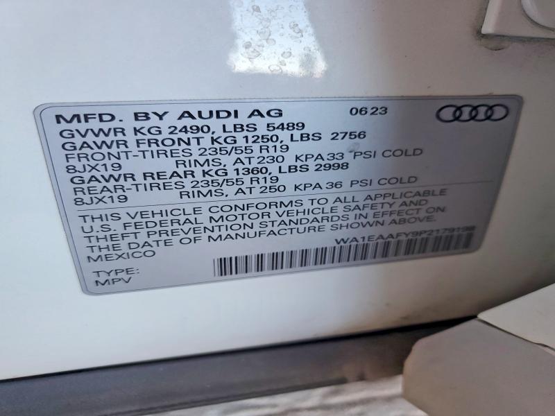 Продажа на аукционе авто 2023 Audi Q5, vin: WA1EAAFY9P2179198, номер лота: 59313186