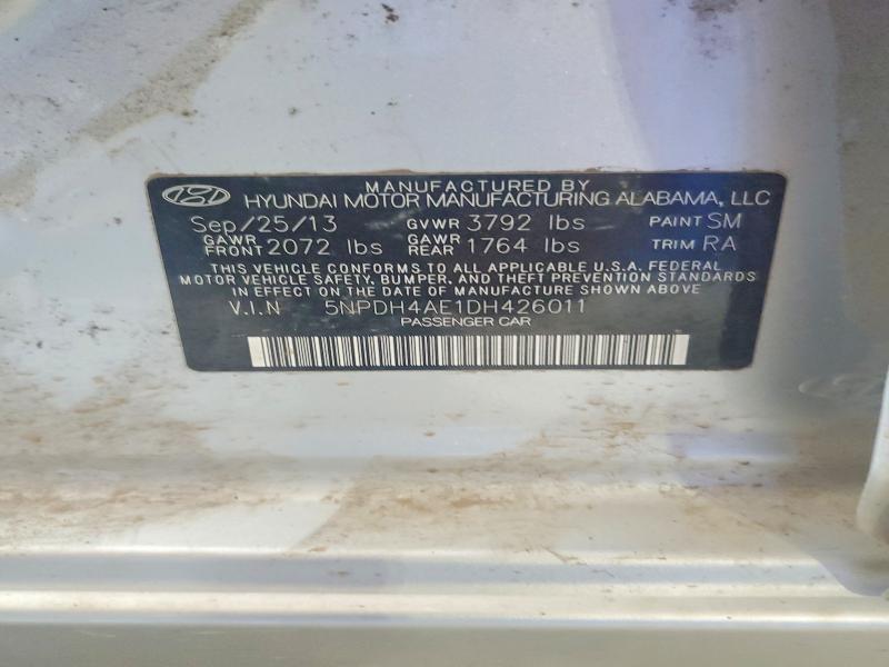 Продаж на аукціоні авто 2013 Hyundai Elantra, vin: 5NPDH4AE1DH426011, номер лоту: 61292256