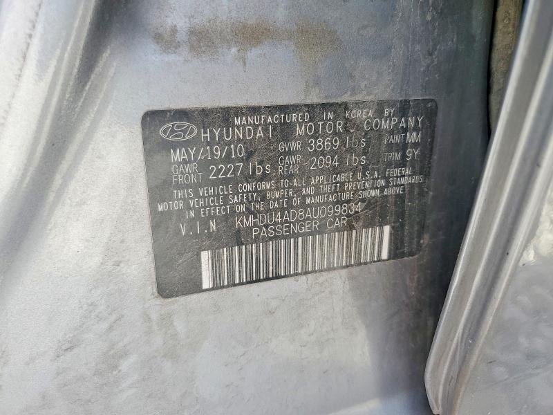Aukcja sprzedaży 2010 Hyundai Elantra, vin: KMHDU4AD8AU099834, numer aukcji: 61191746