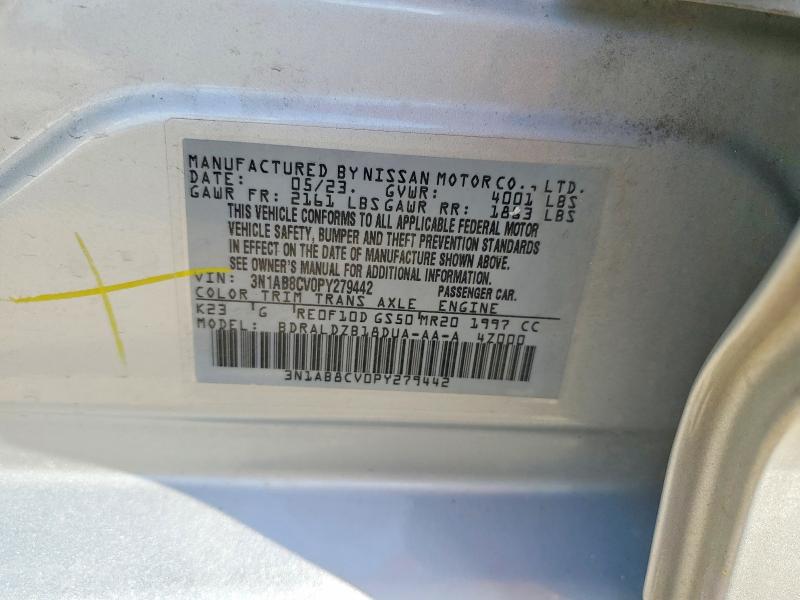 59385496 :رقم المزاد ، 3N1AB8CV0PY279442 vin ، 2023 Nissan Sentra مزاد بيع