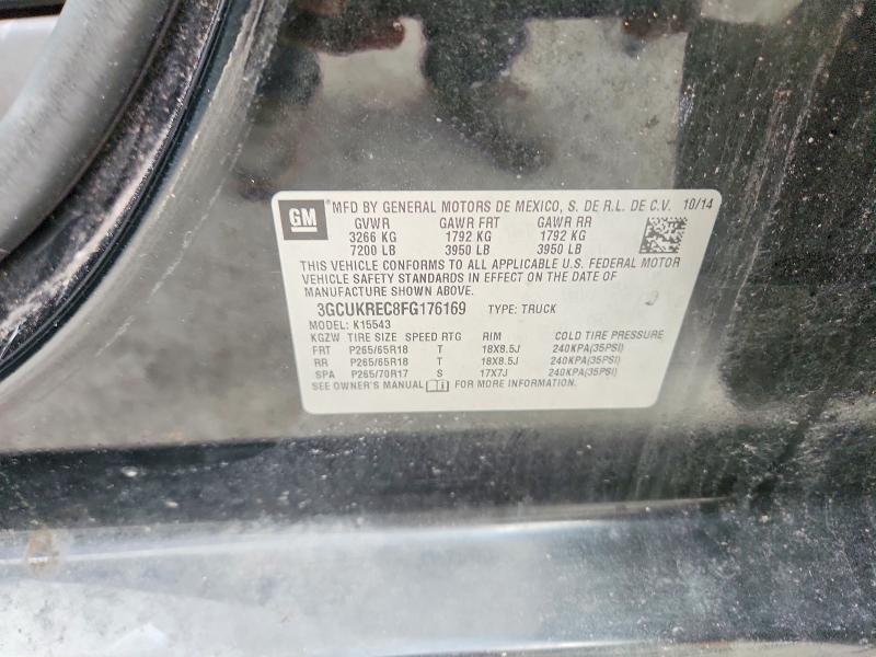 2015 Chevrolet Silverado მანქანა იყიდება აუქციონზე, vin: 3GCUKREC8FG176169, აუქციონის ნომერი: 60312066