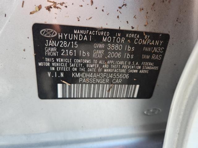 2015 Hyundai Elantra მანქანა იყიდება აუქციონზე, vin: KMHDH4AH3FU455606, აუქციონის ნომერი: 61960006