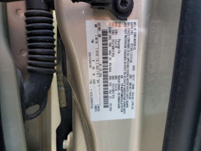 60749166 :رقم المزاد ، 1FADP3M20JL210159 vin ، 2018 Ford Focus مزاد بيع