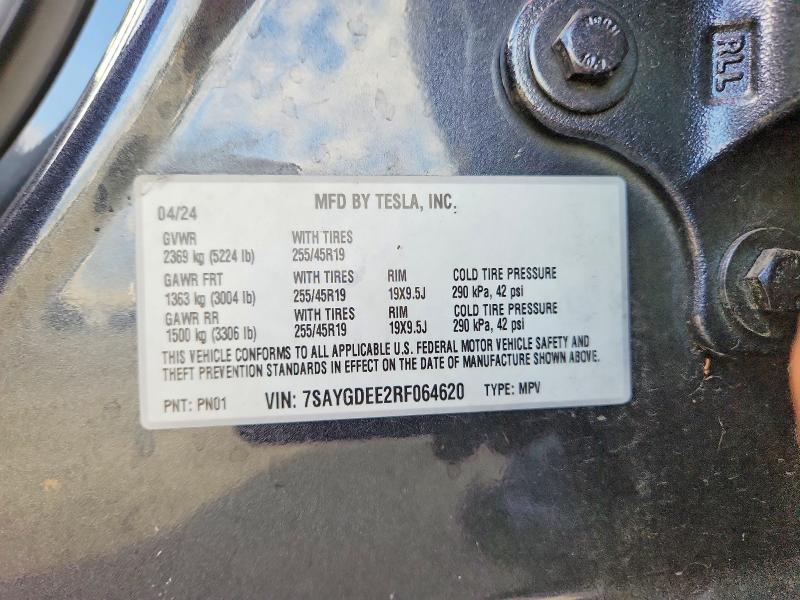 Aukcja sprzedaży 2024 Tesla Model Y, vin: 7SAYGDEE2RF064620, numer aukcji: 60653576