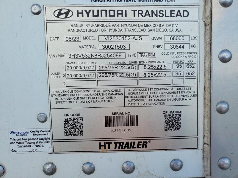Продажа на аукционе авто 2024 Hyundai Translead Inc Dry Van, vin: 3H3V532K8RJ254089, номер лота: 60593806
