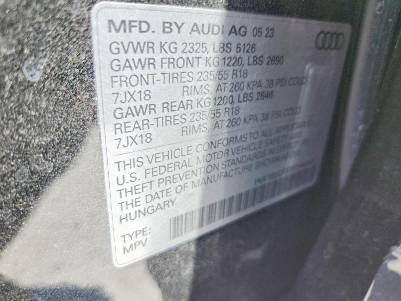 Продаж на аукціоні авто 2023 Audi Q3, vin: WA1EECF33P1140763, номер лоту: 60042606