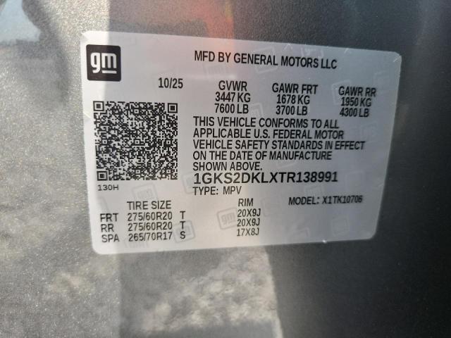 Продаж на аукціоні авто 2026 Gmc Yukon, vin: 1GKS2DKLXTR138991, номер лоту: 61609546