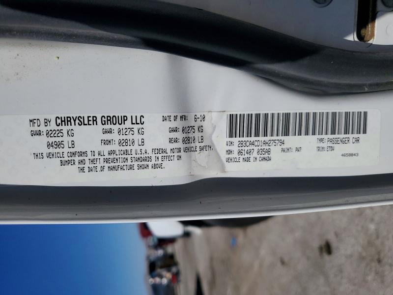 Aukcja sprzedaży 2010 Dodge Charger, vin: 2B3CA4CD1AH275794, numer aukcji: 62599836