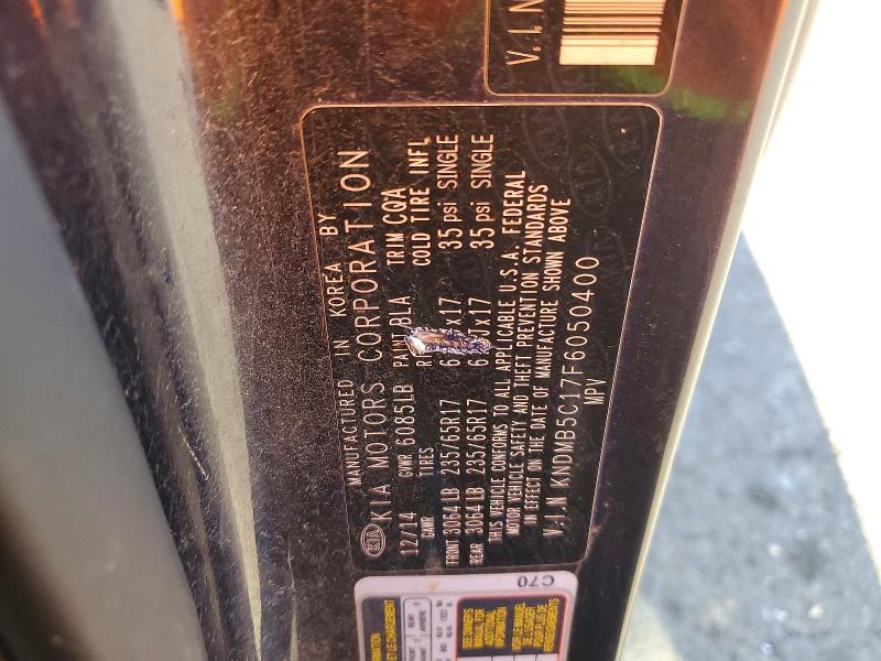 2015 Kia Sedona მანქანა იყიდება აუქციონზე, vin: KNDMB5C17F6050400, აუქციონის ნომერი: 60989386