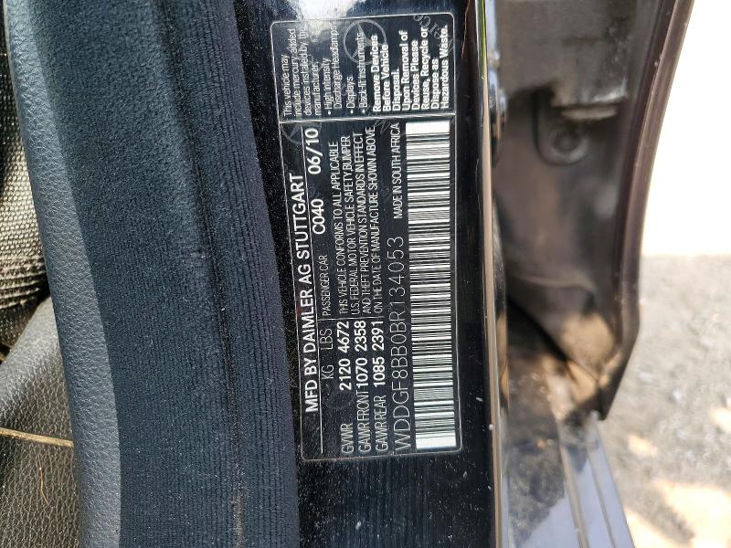 60447866 :رقم المزاد ، WDDGF8BB0BR134053 vin ، 2011 Mercedes-benz C مزاد بيع