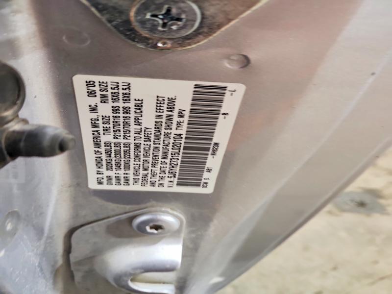 61808706 :رقم المزاد ، 5J6YH27315L020104 vin ، 2005 Honda Element مزاد بيع