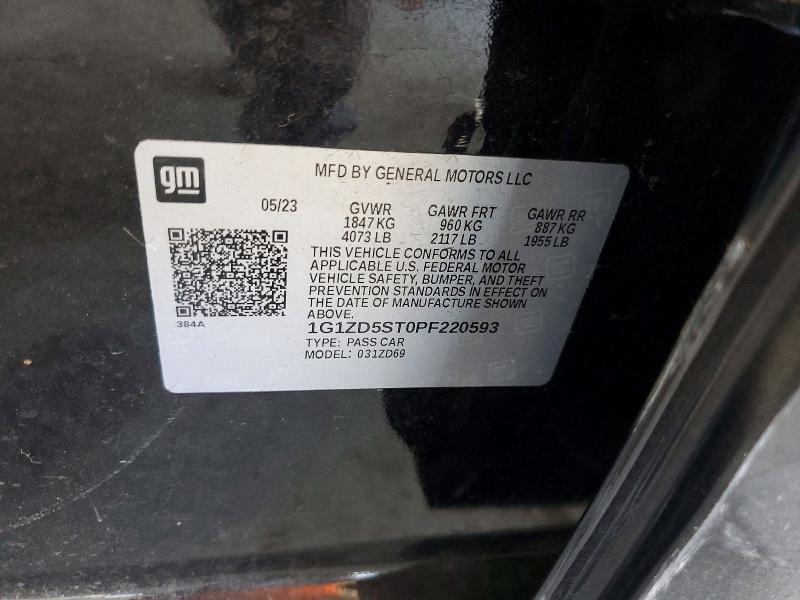 Aukcja sprzedaży 2023 Chevrolet Malibu, vin: 1G1ZD5ST0PF220593, numer aukcji: 61187706