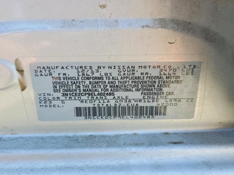 Продаж на аукціоні авто 2014 Nissan Versa Note, vin: 3N1CE2CP9EL402485, номер лоту: 62653796