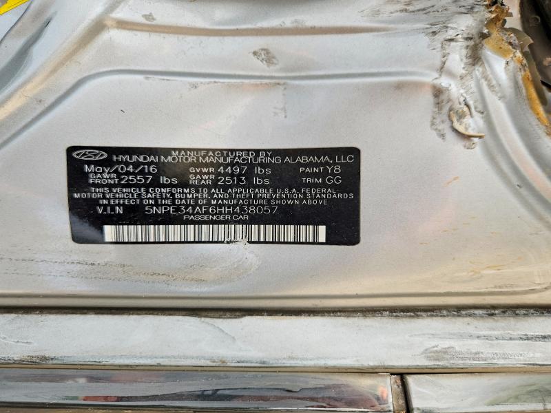 Aukcja sprzedaży 2017 Hyundai Sonata, vin: 5NPE34AF6HH438057, numer aukcji: 62113496