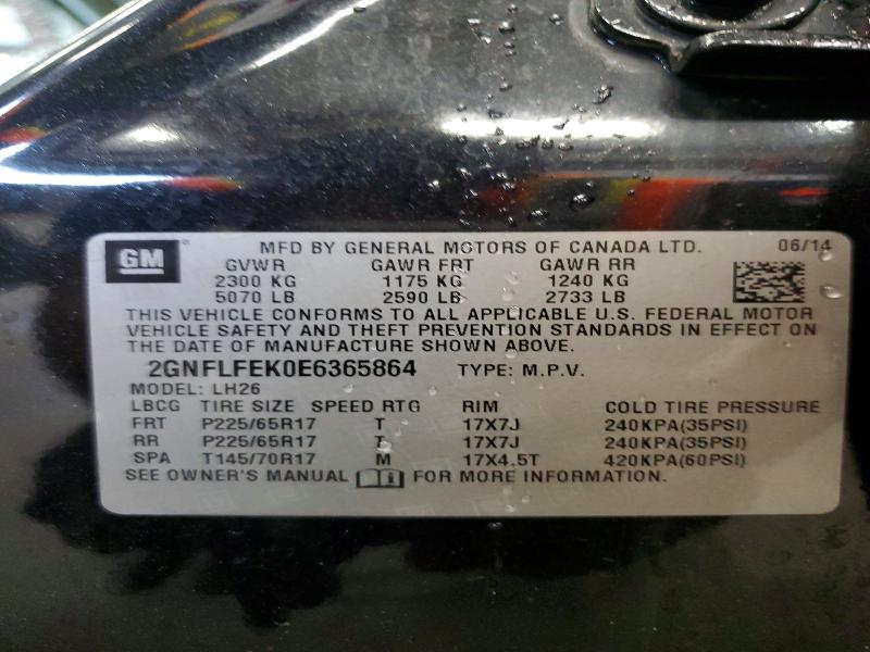 2014 Chevrolet Equinox მანქანა იყიდება აუქციონზე, vin: 2GNFLFEK0E6365864, აუქციონის ნომერი: 62947366